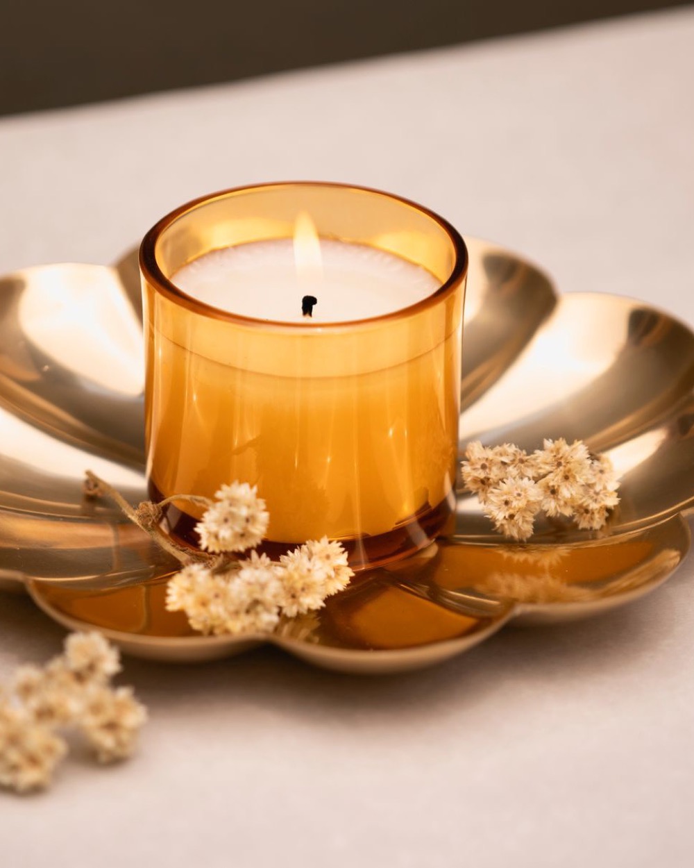 Kesar Candle in daylight